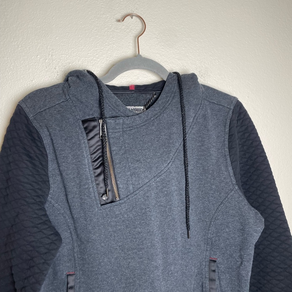 Harley-Davidson Women's Cowl Neck Pullover Style Hoodie, Black - Picture 3 of 6